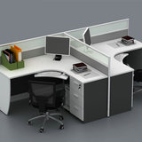 办公家具工作位四人屏风职员桌双人员工电脑桌办公桌卡座简约现代