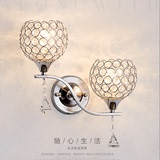 现代简欧水晶壁灯 简约温馨LED床头卧室灯创意过道走廊灯酒店壁灯