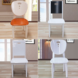 实木餐椅简约现代宜家白色烤漆地中海椅子休闲座椅餐厅靠背椅包邮