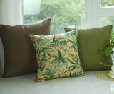 厚棉麻美式欧式简约中式沙发抱枕 花卉树叶纯色床上靠垫午睡靠枕