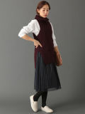 两件包邮 日系E家 复古风网纱+竖条纹三层中长裙半身裙