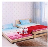 包邮简约现代实木床松木床儿童床单人 双人床成人床带拖可订制