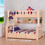 儿童上下床实木床子母床双层床高低床组合床公主床爬梯款