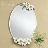 新款镜子复古挂壁鏡欧式壁挂镜子化妆镜田园浴室镜欧式镜装饰镜
