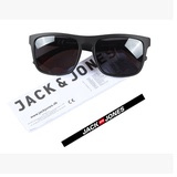 正品JackJones外贸杰克琼斯男士方形黑色太阳镜时尚休闲男墨镜