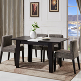 可折叠伸缩餐桌椅组合简约现代黑白色小户型方桌宜家餐桌伸缩包邮