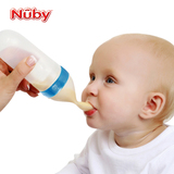 Nuby 辅食品喂食器 米糊喂养婴儿挤压勺 儿童餐具 宝宝喂养勺正品