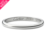 Cartier卡地亚代购PT950铂金单圈经典款结婚情侣对戒指 男女指环