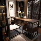 新中式书桌 现代中式书桌椅组合 别墅样板房书房办公桌实木写字台