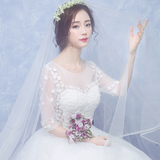 婚纱2016新款夏季韩式奢华齐地修身显瘦蕾丝新娘结婚蓬蓬裙礼服女