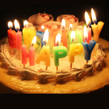 happy birthday蜡烛 高档生日蛋糕配套蜡烛 英文字母蜡烛蛋糕装饰