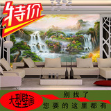 中式山水风景大型壁画卧室墙布客厅电视背景墙壁纸聚宝盆旭日东升