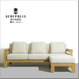 榆木沙发组合实木简约客厅家具古典中式木架沙发免漆家具定制