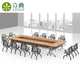 带滑轮 现代简约员工培训桌长条桌子学生课桌椅办公会议桌活动桌