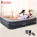 INTEX豪华植绒双层家居充气床单人加大双人加厚户外冲气床垫