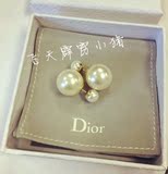 欧洲专柜正品代购 DIOR 迪奥 2014新款 大小珍珠拼接两用耳环耳钉