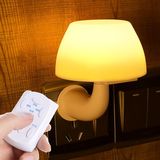 欣兰雅舍 创意感应节能床头插电LED光控声控遥控蘑菇小夜灯喂奶起