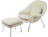 A.F.N北欧设计师椅子玻璃钢子宫椅羊绒休闲躺椅单人布艺沙发椅
