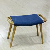 北欧实木沙发凳 欧式布艺休闲凳梳妆凳换鞋凳子坐凳床前凳茶几凳