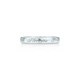 美国代购正品Tiffany蒂芙尼18K铂金三钻圆形戒指镶钻情侣对戒