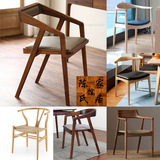简约现代餐椅实木休闲椅咖啡厅椅电脑椅办公椅创意布艺靠背椅书椅