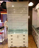 定制烤漆饰品高柜服装展示柜木质珠宝玻璃柜台化妆品货架影楼柜台