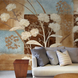 艾加美图大型壁画北欧风格墙纸壁纸卧室背景墙壁纸壁画温馨雪绒花
