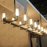 新中式大型餐厅前台酒吧吊灯定制铁艺玻璃吊灯定做非标灯饰定制