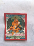 热贡唐卡手绘装框小唐卡护身符西藏随身挂盒小唐卡画嘎乌-黄财神