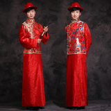 中式婚礼礼服男唐装马褂传统结婚秀禾服男装古装新郎服装敬酒服冬