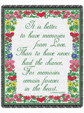 海外代购 挂毯壁毯  记忆永远爱你的花朵 图案编织装饰 48x60