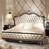 欧式床1.8双人床新古典床法式奢华实木床婚床美式真皮床酒店家具