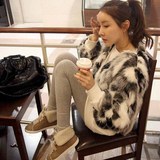 2016秋装新款韩版女装高档气质显瘦毛毛绒加厚短款仿皮草大衣外套