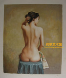 手绘油画 定制中式人体油画艺术半裸背美女写真 酒店会所装饰挂画