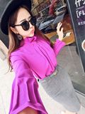 2016春装新款女装韩版时尚夜店性感毛呢两件套修身长袖套装连衣裙
