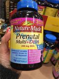 美国代购美国直邮Nature made 孕妇综合维生素+DHA 150粒两瓶起邮