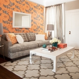简约现代格子地毯客厅茶几沙发地毯卧室床边样板间手工地毯定制