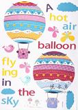 幼儿园墙壁装饰童房柜布置材料创意泡沫海绵宝宝热气球立体墙贴