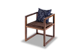 檀风扶手中式餐椅 整装低背黑檀木餐椅  饭桌椅 实木扶手椅