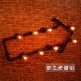 复古工业LOFT怀旧灯具 箭头水管壁灯 欧式酒吧过道墙壁灯创意艺术