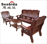 特价小户型中式实木沙发家具沙发茶几组合简约春秋椅子实木三人椅