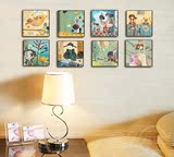 美式卡通动漫小可爱装饰画客厅照片墙画走廊挂画卧室儿童玄关壁画