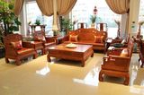 烫蜡红木家具古典刺猬紫檀花梨实木沙发国色天香沙发组合6 10件套