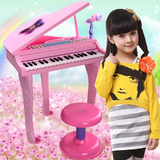 贝芬乐双供电多功能儿童电子琴带麦克风 早教女孩音乐玩具 小钢琴