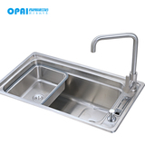 包邮OPAI香港欧派卫浴厨房单槽 304不锈钢洗菜盆 水槽单槽套餐