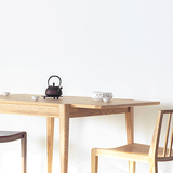 吱音 森叠实木折叠桌小户型餐桌设计师家具中式实木餐台极美家具