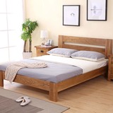 美式乡村橡木床 1.2米单人床1.5米实木床1.8米双人床卧室家具特价