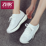 ZHR2016夏季韩版小白鞋女透气网鞋厚底白色百搭运动鞋学生女鞋B02