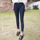 韩国代购loveme 女装春装休闲的时光里修身超显瘦时尚牛仔裤