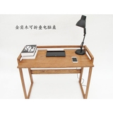卧室简约时尚可折叠实木台式笔记本小型电脑桌特价包邮简易书桌